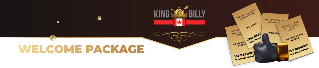 King Billy prepared bonuses for each of first four deposits for players from Canada